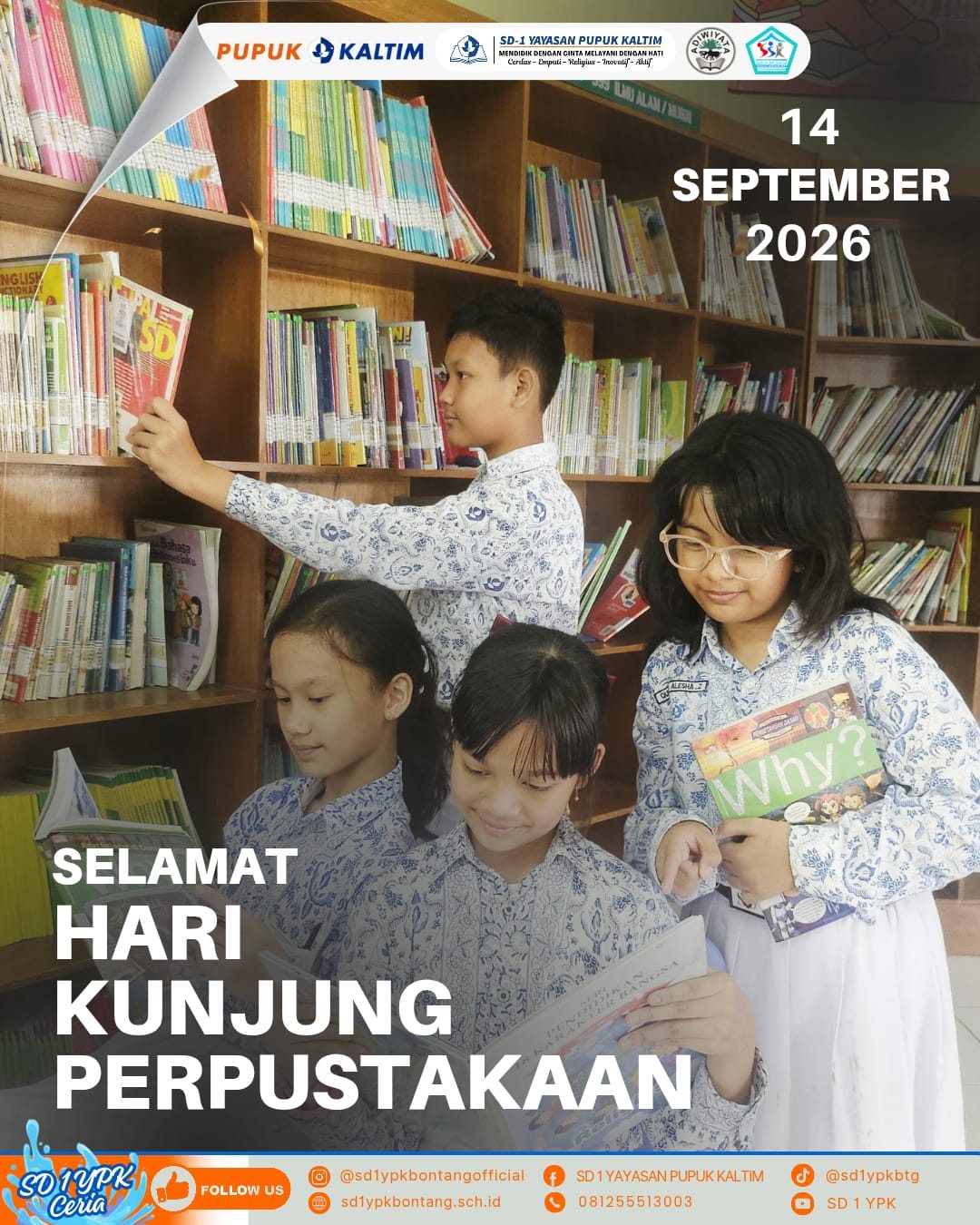 Selamat Hari Kunjung Perpustakaan, YPK Dorong Budaya Membaca untuk Membentuk Generasi Berwawasan Luas